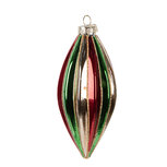Clayre & Eef | Kerstbal Rood Groen ø 6x13 cm | 6GL5175 Clayre & Eef | Kerstbal Rood Groen ø 6x13 cm | 6GL5175