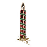 Clayre & Eef | Knijper kerstornament kaars Rood Groen ø 4x14 cm | 6GL5252 Clayre & Eef | Knijper kerstornament kaars Rood Groen ø 4x14 cm | 6GL5252