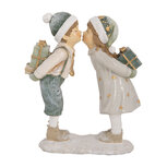 Clayre & Eef | Kerstdecoratie Kinderen Beige Groen 15x6x18 cm | 6PR5651 Clayre & Eef | Kerstdecoratie Kinderen Beige Groen 15x6x18 cm | 6PR5651