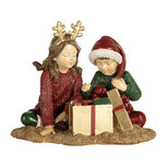 Clayre & Eef | Kerstdecoratie Kinderen Rood Groen 14x9x11 cm | 6PR5676 Clayre & Eef | Kerstdecoratie Kinderen Rood Groen 14x9x11 cm | 6PR5676