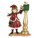Clayre & Eef | Decoratie Kind bij brievenbus Rood Groen 8x4x12 cm | 6PR5677 Clayre & Eef | Decoratie Kind bij brievenbus Rood Groen 8x4x12 cm | 6PR5677