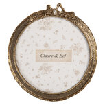 Clayre & Eef | Fotolijst Goudkleurig 10x1x11 cm / ø 9 cm | 2F1292 Clayre & Eef | Fotolijst Goudkleurig 10x1x11 cm / ø 9 cm | 2F1292