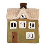 Clayre & Eef | Decoratie Huisje Groen Beige 11x7x13 cm | 6CE2188 Clayre & Eef | Decoratie Huisje Groen Beige 11x7x13 cm | 6CE2188