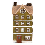 Clayre & Eef | Decoratie Huis Groen Beige 20x17x39 cm | 6MG0125 Clayre & Eef | Decoratie Huis Groen Beige 20x17x39 cm | 6MG0125