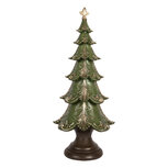 Clayre & Eef | Kerstdecoratie Kerstboom Groen Bruin ø 18x41 cm | 6PR5403 Clayre & Eef | Kerstdecoratie Kerstboom Groen Bruin ø 18x41 cm | 6PR5403
