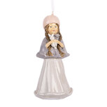 Clayre & Eef | Decoratie hanger Kind Beige Grijs 5x5x11 cm | 6PR5653 Clayre & Eef | Decoratie hanger Kind Beige Grijs 5x5x11 cm | 6PR5653