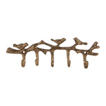 Clayre & Eef | Wandkapstok 5 haken Goudkleurig 18x2x6 cm | 6Y5883 Clayre & Eef | Wandkapstok 5 haken Goudkleurig 18x2x6 cm | 6Y5883