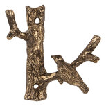 Clayre & Eef | Wandhaak Goudkleurig 9x4x9 cm | 6Y5885 Clayre & Eef | Wandhaak Goudkleurig 9x4x9 cm | 6Y5885