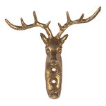 Clayre & Eef | Wandhaak Goudkleurig 12x5x12 cm | 6Y5894 Clayre & Eef | Wandhaak Goudkleurig 12x5x12 cm | 6Y5894